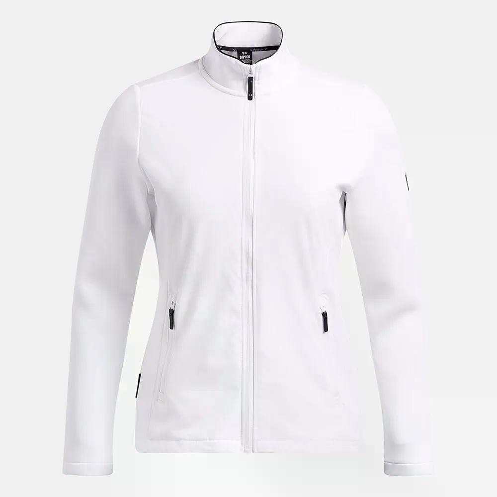 アンダーアーマー ゴルフ 運転 労働者階級 変わり種 上衣 成人女性 （ White/MetallicSilver ） | UNDER ARMOUR GOLF Drive Pro Hybrid jacket woman  [t]