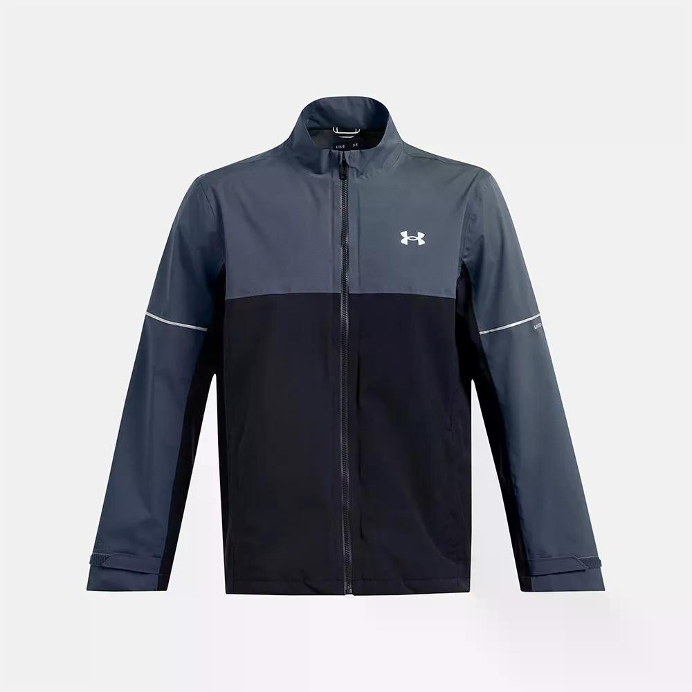 アンダーアーマー ゴルフ 運転 雨水 外殻 上衣 （ DownpourGray/Black/MetallicSilver ） | UNDER ARMOUR GOLF Drive Rain Shell jacket  [t]