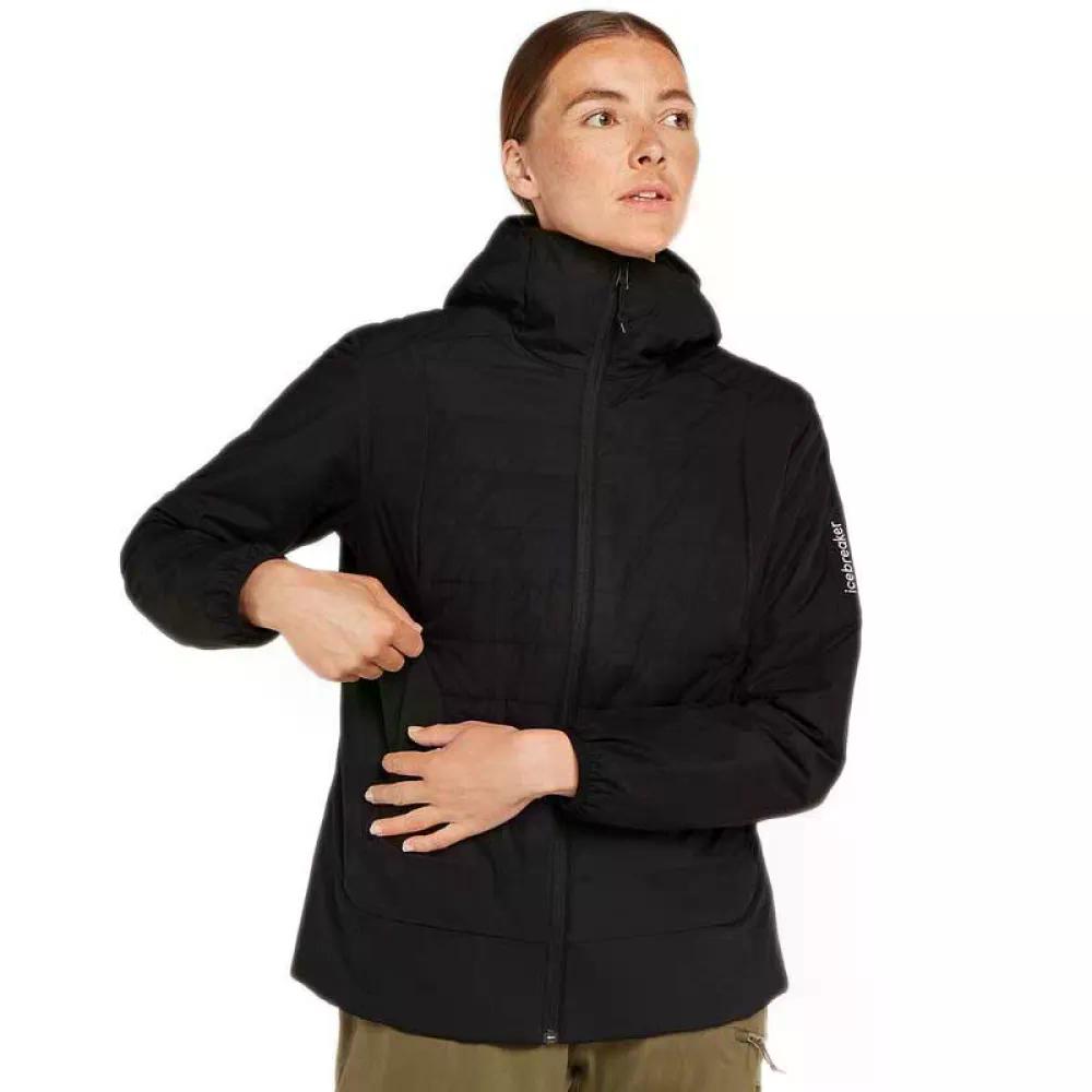 アイスブレーカー 1360 メリノロフト 上衣 成人女性 （ Black ） | ICEBREAKER 1360 MerinoLoft jacket woman  [t]