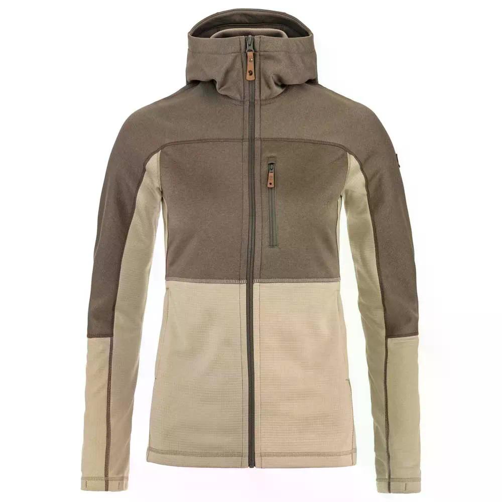 フェールラーベン アビスコ トレイル フルジップ フリース ウーマン （ Fossil/SuedeBrown ） | Fjallraven Abisko Trail full zip Fleecewoman [t]