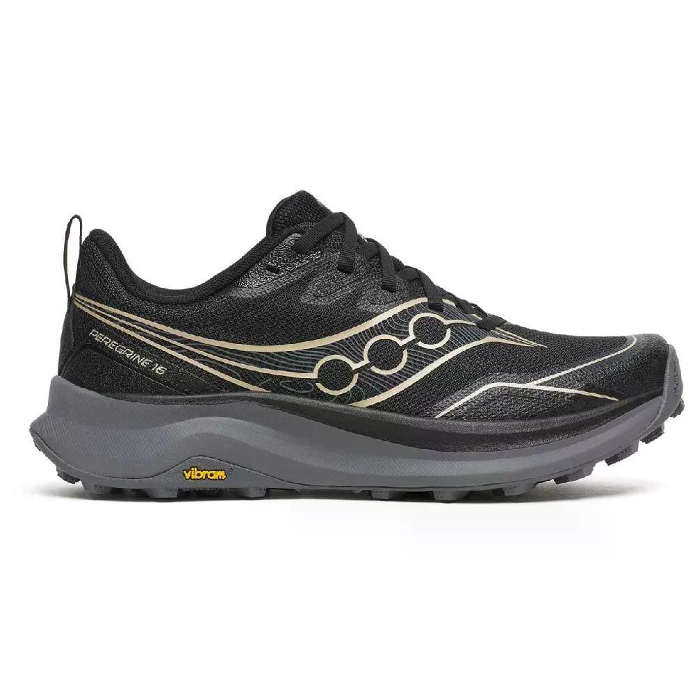 サッカニー ペレグリン 16 レディース トレイル ランニングシューズ （ Black/Carbon ） | SAUCONY Peregrine 16 Trail Running Shoes Women [t]