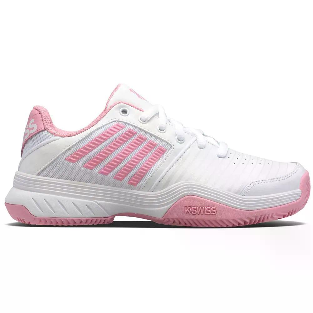 容れものイス 厚地の外套 急行列車 HB 粘土厚地の外套 シューズ レディース （ White/SeaPink ） | K-SWISS Court Express HB Clay Court Shoes Women  [t]