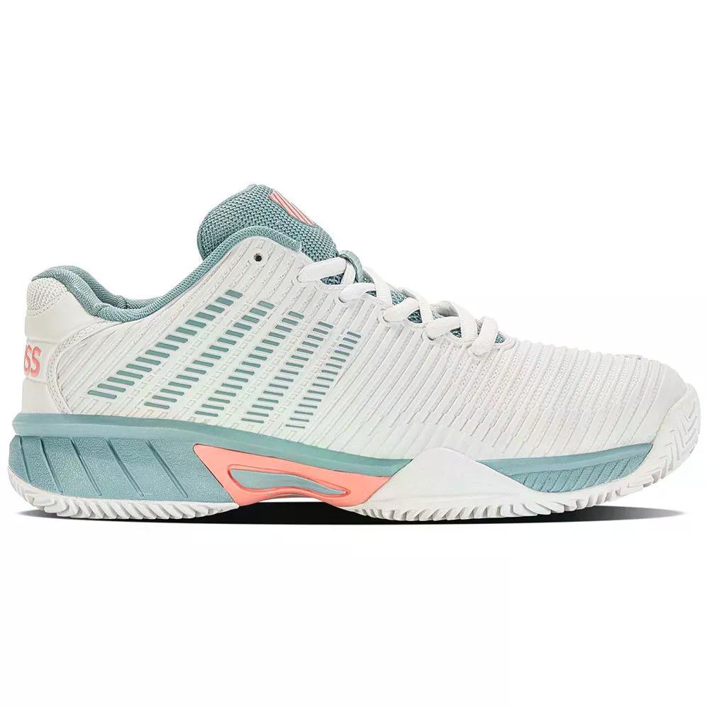 K-SWISS Hypercourt Express 2 HB クレーコート用シューズ （ White/NileBlue/DesertFlower ） [t]