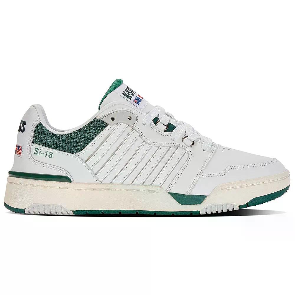 入れものイス 生活スタイル SI-18 競争相手 スニーカー （ BrilliantWhite/PosyGreen ） | K-SWISS Lifestyle SI-18 Rival Sneakers  [t]