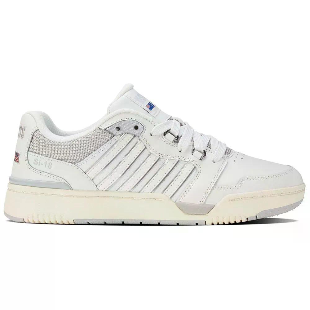 入れものイス 生活スタイル SI-18 競争相手 スニーカー （ Blanc/Gray/AntWhite ） | K-SWISS Lifestyle SI-18 Rival Sneakers  [t]
