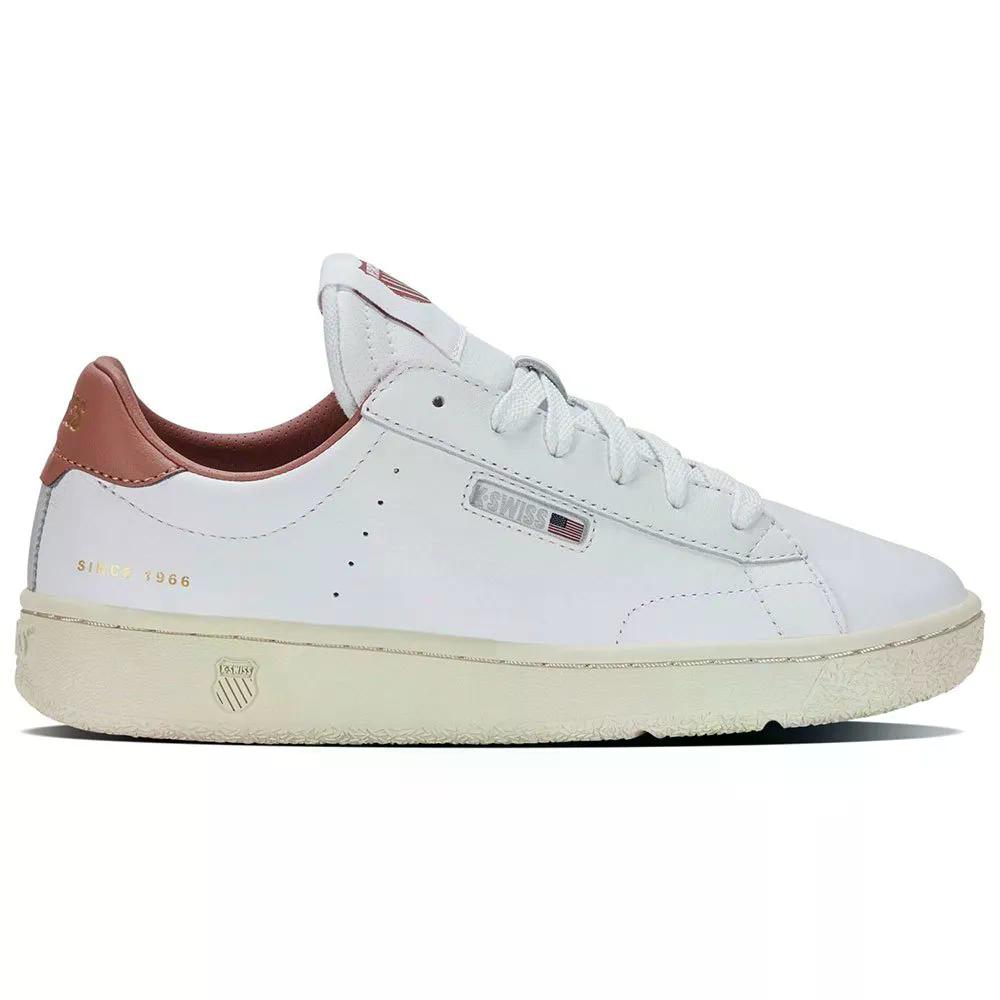 入れものイス 生活スタイル ゲットー 野球クラブ CC スニーカー レディース （ White/WthrdRs/Vintage ） | K-SWISS Lifestyle Slamm Klub CC Sneakers Women  [t]