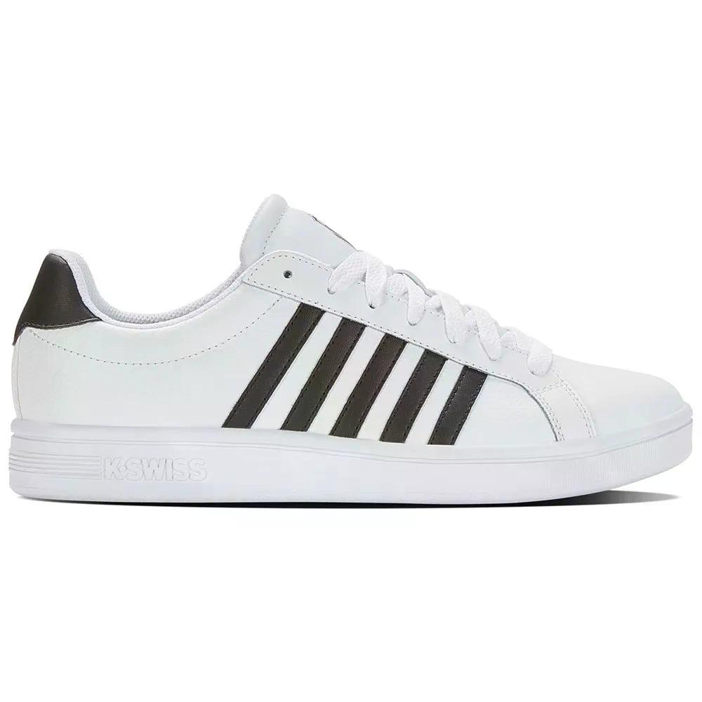 容れものイス 生活スタイル 厚地の外套 タイブレーク スニーカー （ White/Black/White ） | K-SWISS Lifestyle Court Tiebreak Sneakers  [t]