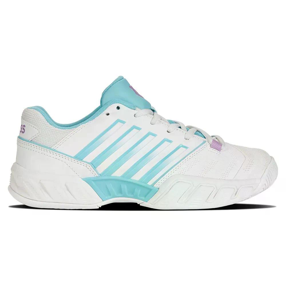 ケースイス ビッグショット ライト 4 パデル シューズ レディース （ BrilliantWhite/AngelBlue/SheerLilac ） | K-SWISS Bigshot Light 4 Padel Shoes Women  [t]