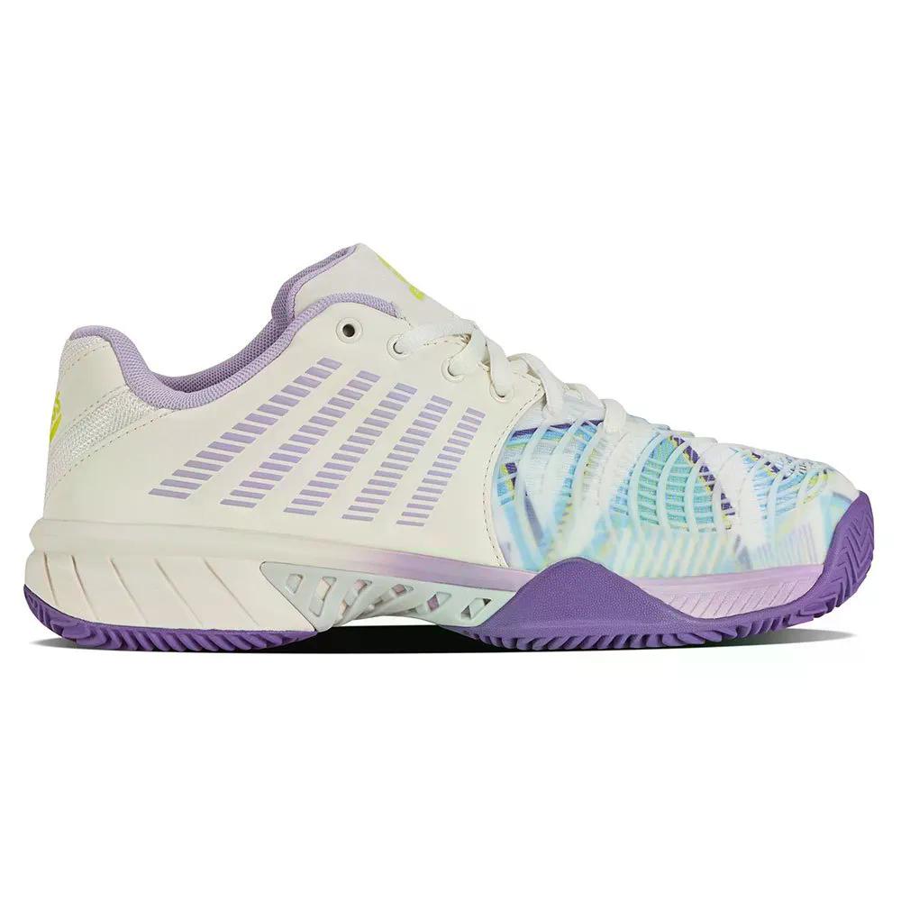 ケースイス エクスプレス ライト 3 パデル シューズ レディース （ White/Purple/Prim ） | K-SWISS Express Light 3 Padel Shoes Women  [t]