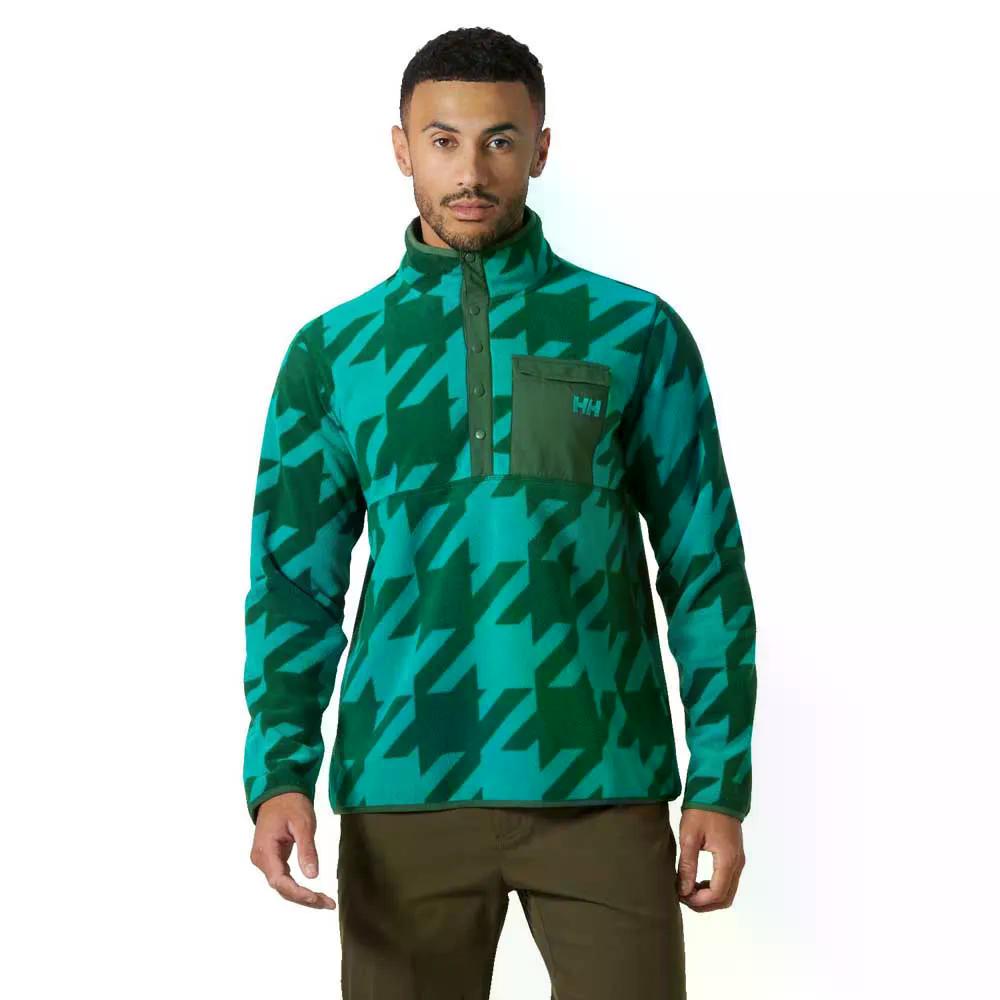 ヘリーハンセン マリダーレン プッディングテッド フリース ハーフジップ フリース （ Green ） | HELLY HANSEN Maridalen Printed Fleece Half-Zip Fleece  [t]