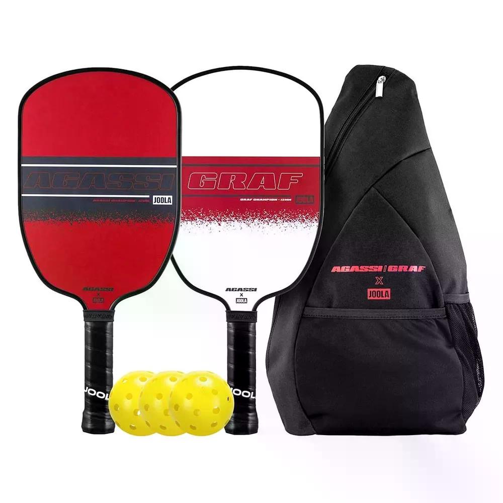 JOOLA Agassi/Graf Champion ピクルスボールセット （ Black/Red/White ） [t]