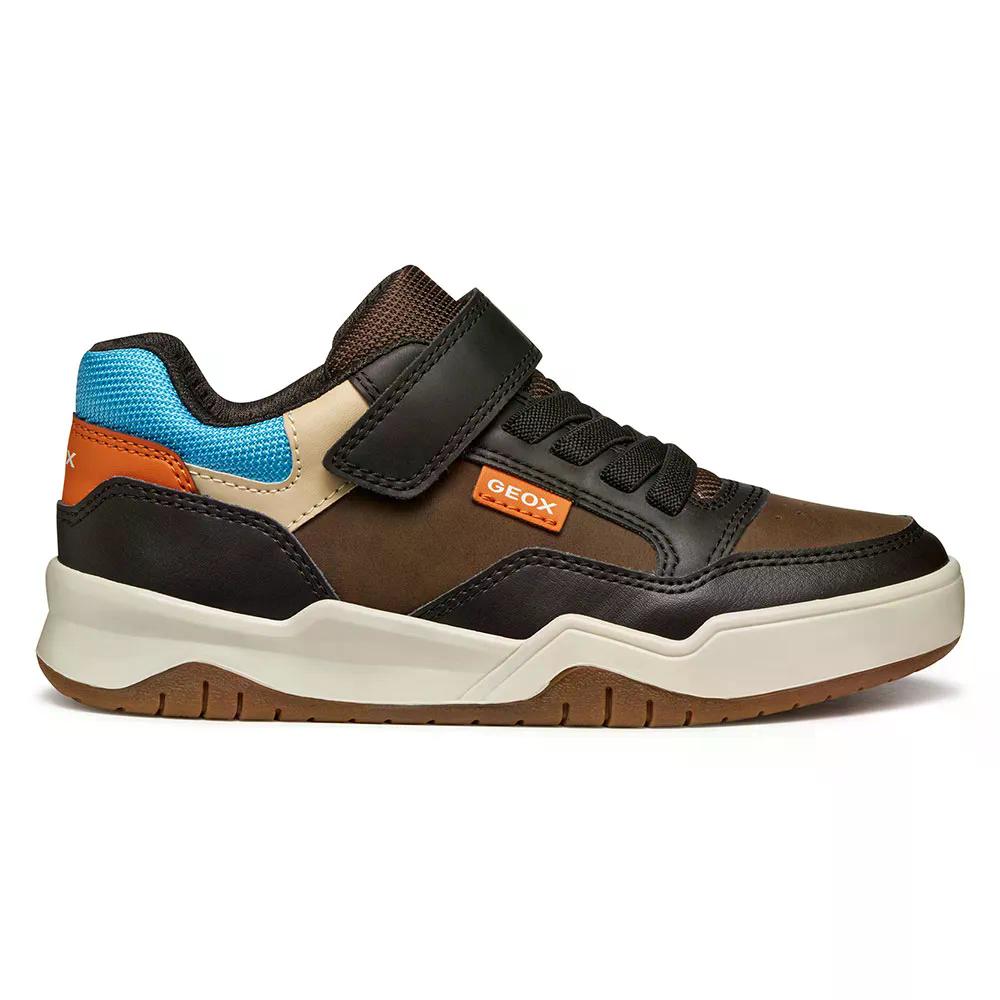 GEOX Perth スニーカー （ Brown/LightBlue ）  [t]