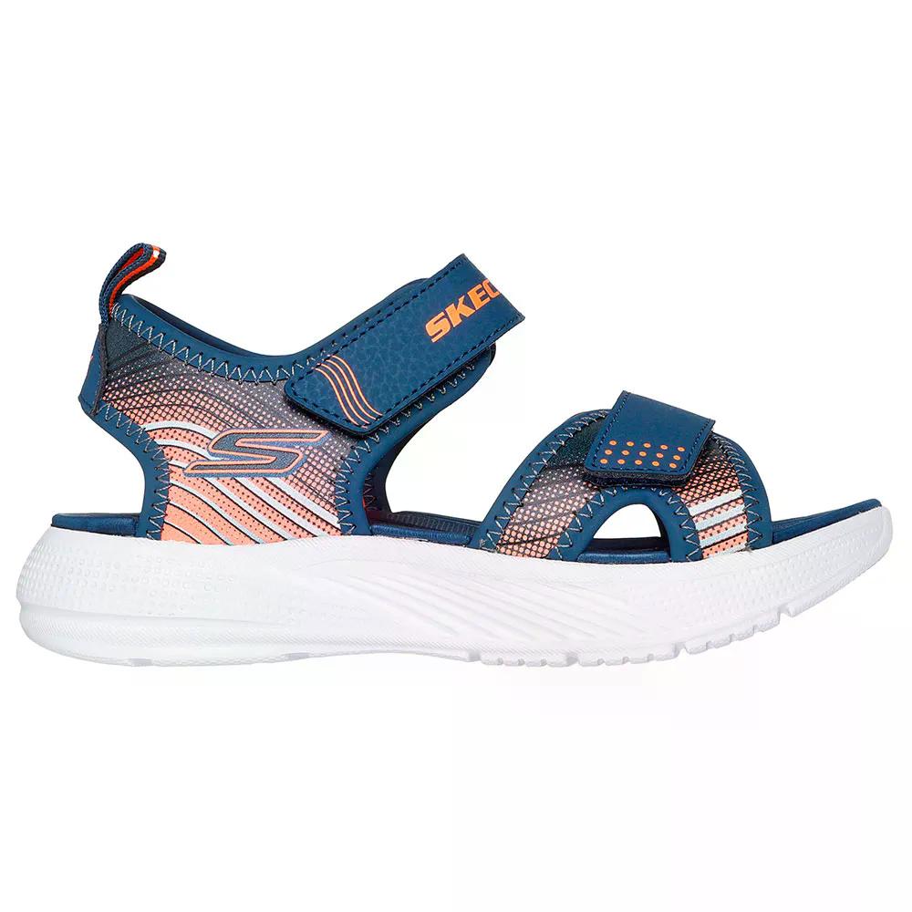 スケッチャーズ ボーイズ 407034N マイクロスペック スプラッシュ サンダル （ NavySynthetic/Gray\u0026OrangeTrim ） | Skechers Boys 407034N Microspec Splash [t]