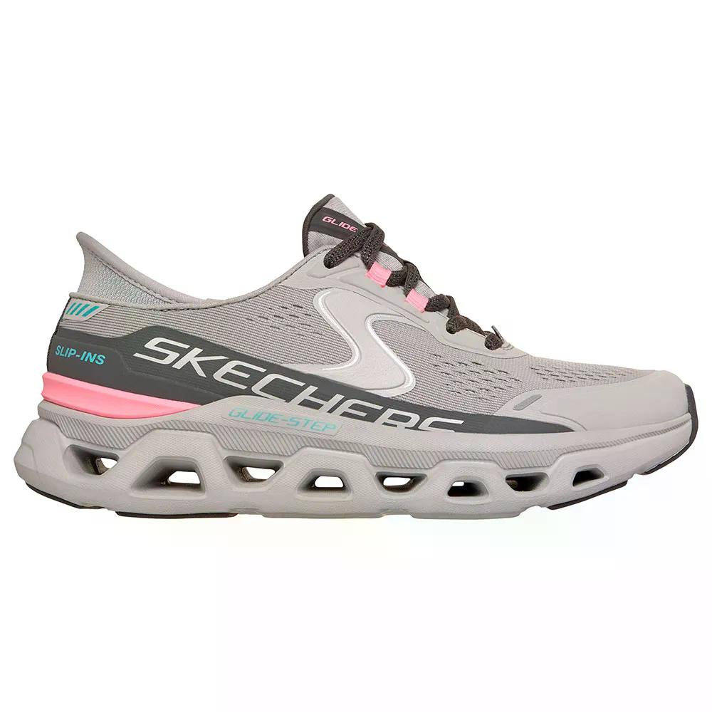 SKECHERS Glide Step Altus スニーカー （ GraySynthetic/Mesh/PinkTrim ）  [t]