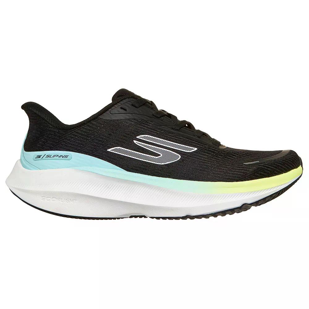 SKECHERS Aero Pulse スニーカー （ BlackTextile/Yellow/BlueTrim ）  [t]