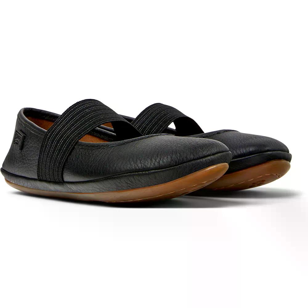 カンペール ともし火 バレー肌理細か キッズ （ Black ） | CAMPER Right Ballet Flats Kids  [t]