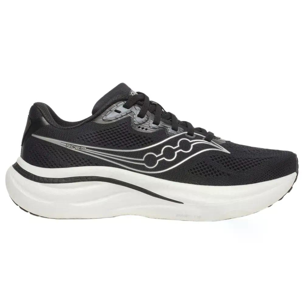 サッカニー ライド 19 ランニングシューズ ウィメンズ （ Black/Silver ） | SAUCONY Ride 19 Running Shoes Women [t]｜クライムスワールド 店