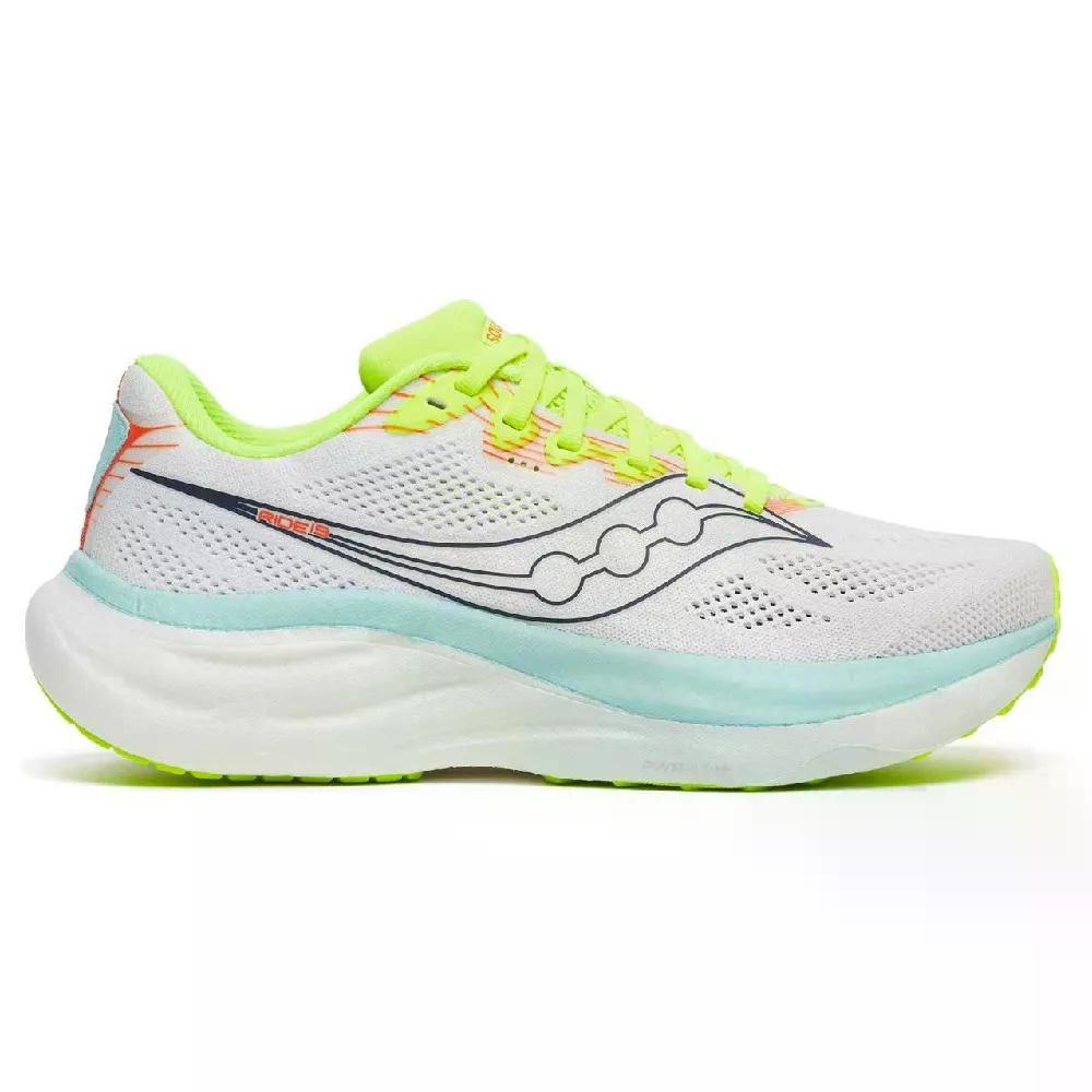サッカニー ライド 19 ランニングシューズ ウィメンズ （ White/Splash ） | SAUCONY Ride 19 Running Shoes Women [t]｜クライムスワールド 店