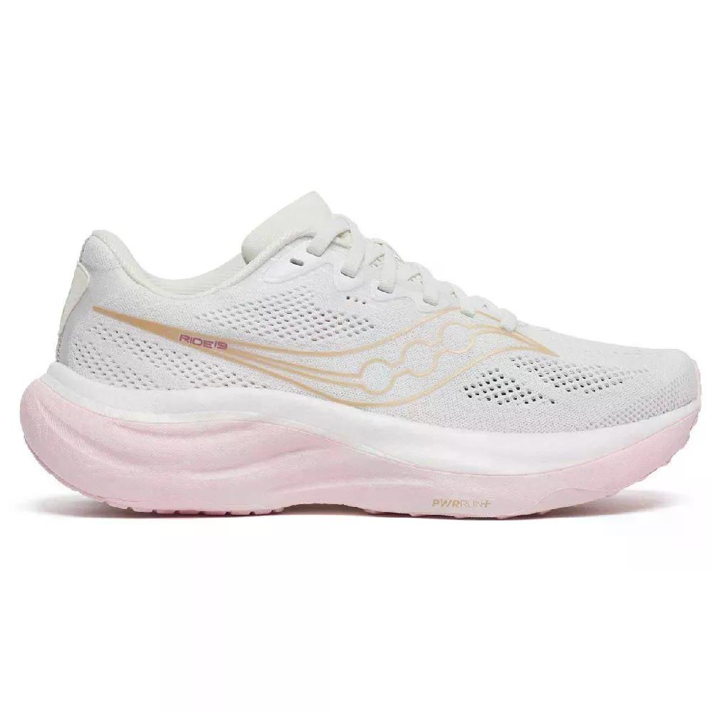 サッカニー ライド 19 ランニングシューズ ウィメンズ （ White/Silk ） | SAUCONY Ride 19 Running Shoes Women [t]｜クライムスワールド 店 21,225円