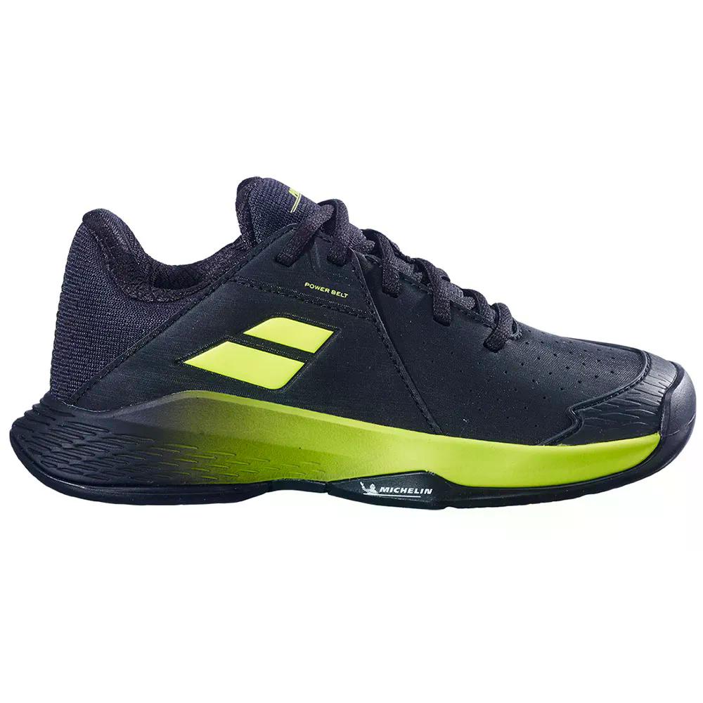 バボラ 労働者階級心臓の鼓動 男の子 オール厚地の外套 庭球 シューズ （ Black/Aero ） | BABOLAT Propulse Boy All Court Tennis Shoes  [t]