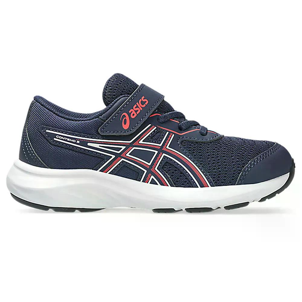 アシックス コンテンド 9 ピーエス ジュニア ランニングシューズ （ Midnight/FlashRed ） | ASICS Contend 9 PS Junior running shoes [t]