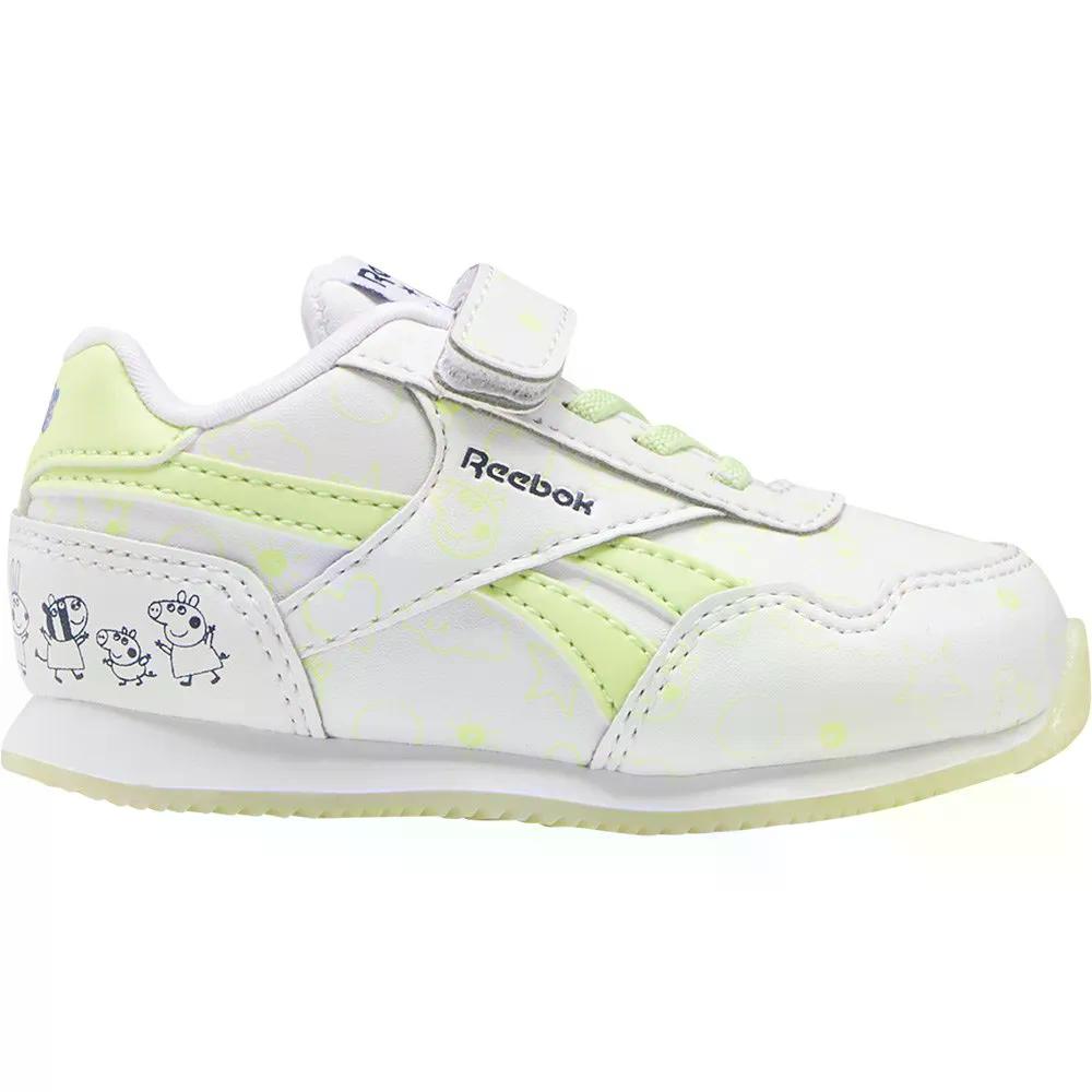 リーボック ロイヤル CL 小股走り 3.0 1V ベルクロ もの言う花シューズ （ FtwrWhite/EnergyGlow/FtwrWhite ） | REEBOK Royal CL Jog 3.0 1V Velcro Baby Shoes  [t]