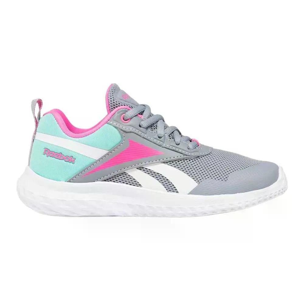 リーボック ボーイズ 混雑時 走者 5 スニーカー （ ColdGrey3/CyberMintF23/TruePink ） | REEBOK Boys Rush Runner 5 Sneakers  [t]