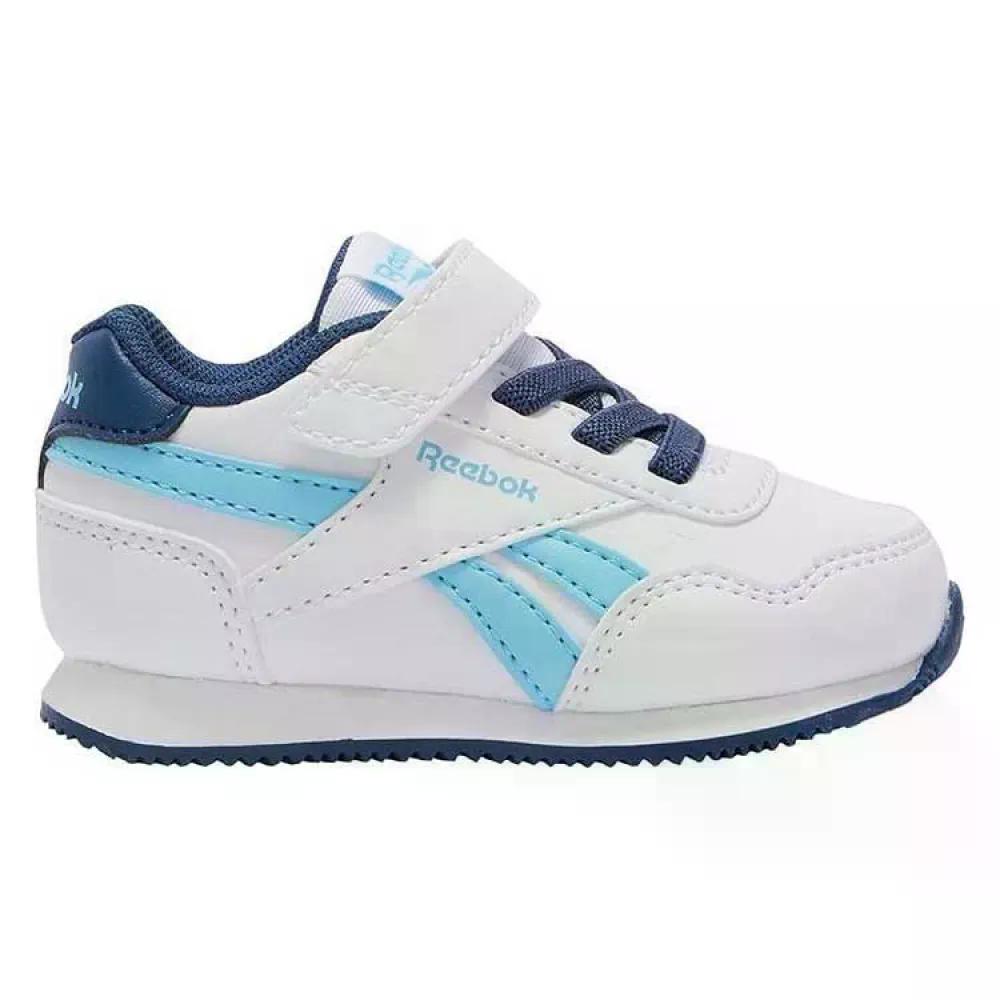 REEBOK Royal Jog 3.0 Elastic \u0026 Top Strap もの言う花シューズ （ FtwrWhite/DigitalBlue/BatikBlue ）  [t]