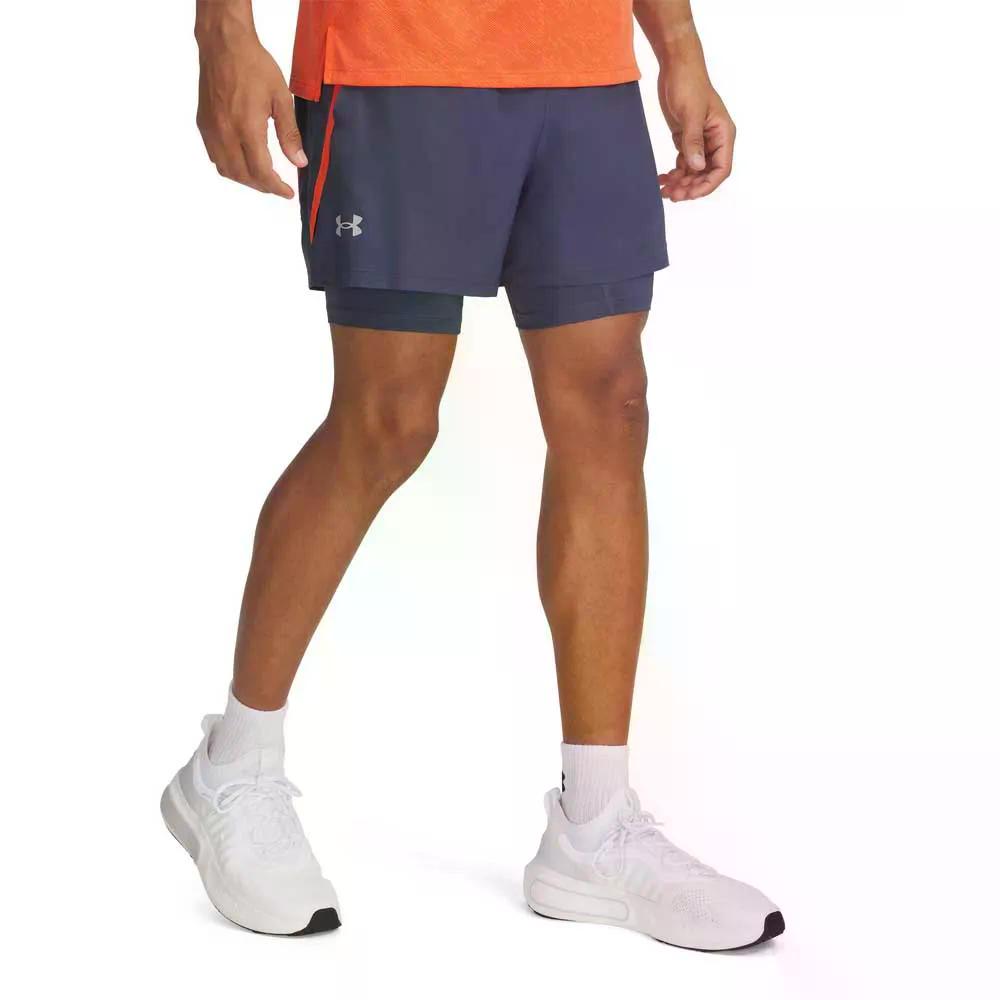 アンダーアーマー ローンチ 5インチ 2イン1 ショーツ （ DownpourGray/Fire/Reflective ） | UNDER ARMOUR Launch 5\