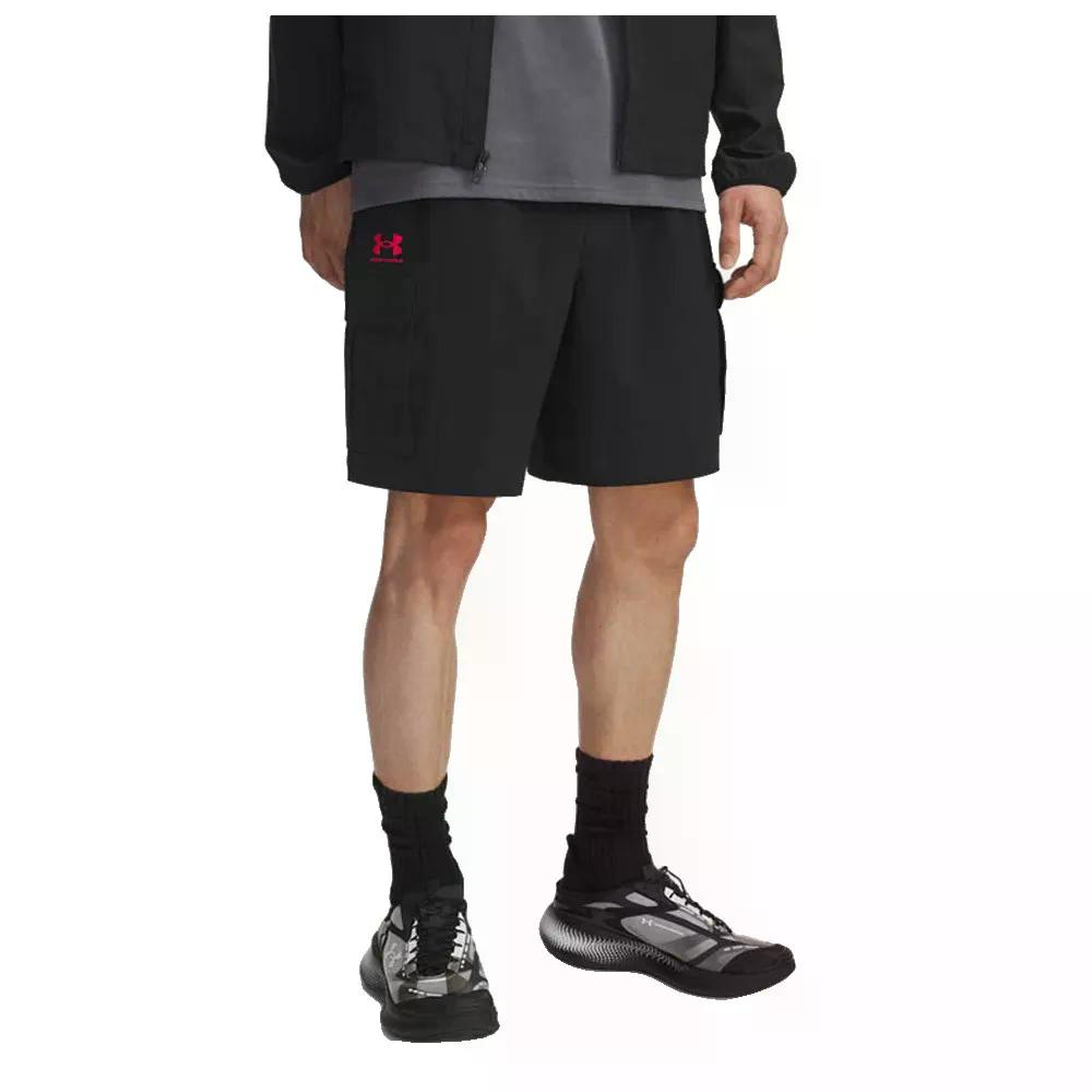 アンダーアーマー バイブ ウーブン カーゴショーツ （ Black/RacerRed ） | UNDER ARMOUR Vibe Woven Cargo Shorts [t]