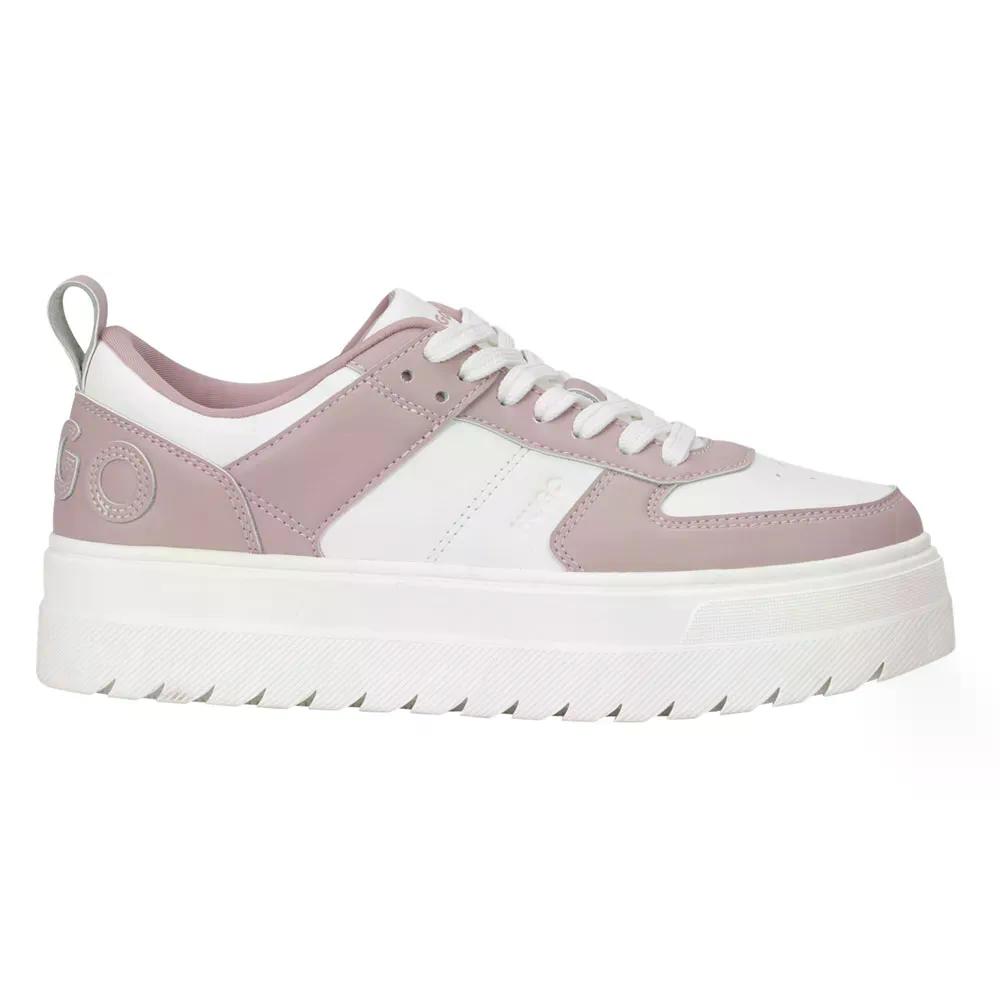 ヒューゴ リッサ 什 飛球 トレーナーズ 成人女性 （ OpenWhite ） | HUGO Lyssa Tenn Fly trainers woman  [t]