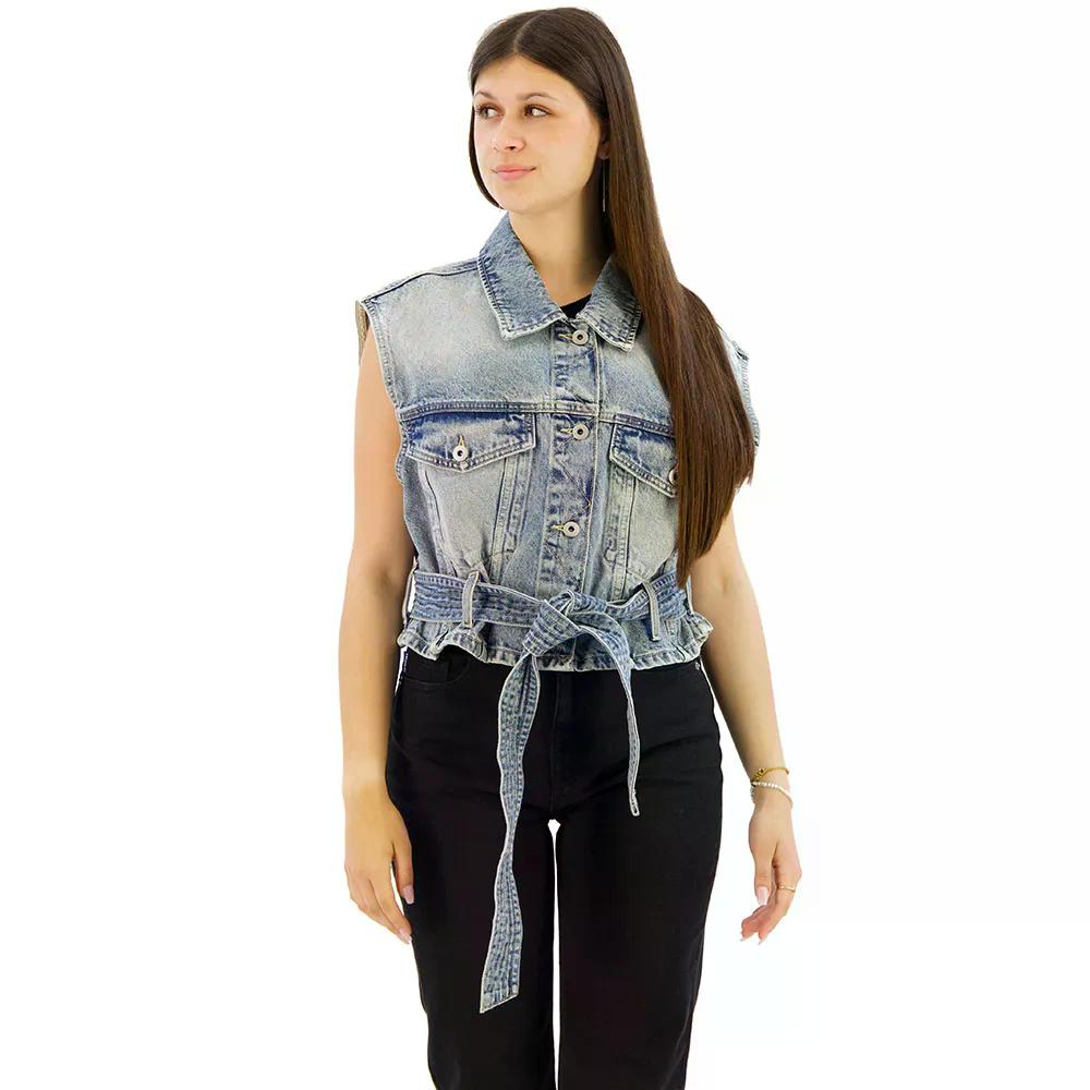 ヒューゴ ガルモニア 10266024 ブルー ベスト ウーマン （ MediumBlue ） | HUGO Garmonia 10266024 BLUE vest woman [t]