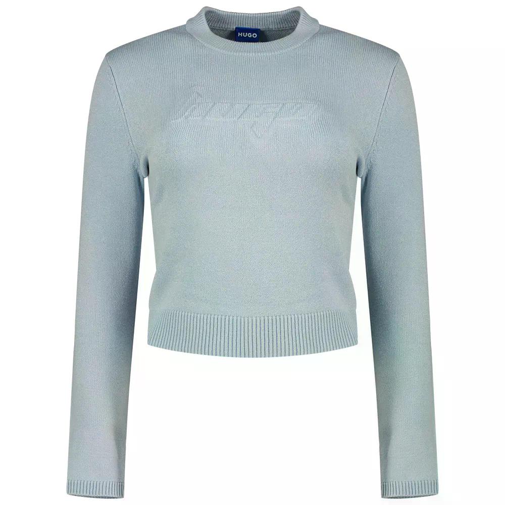 ヒューゴ エスブログ 10272084 01 セーター ウーマン （ Light/PastelBlue ） | HUGO Sblog 10272084 01 sweater woman [t]