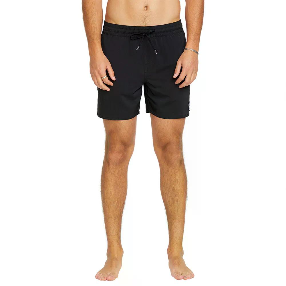 ボルコム リド 益荒男 16in スイムトランクス （ Black ） | VOLCOM Lido Solid 16-Inch Swim Trunks  [t] メンズファッション-水着