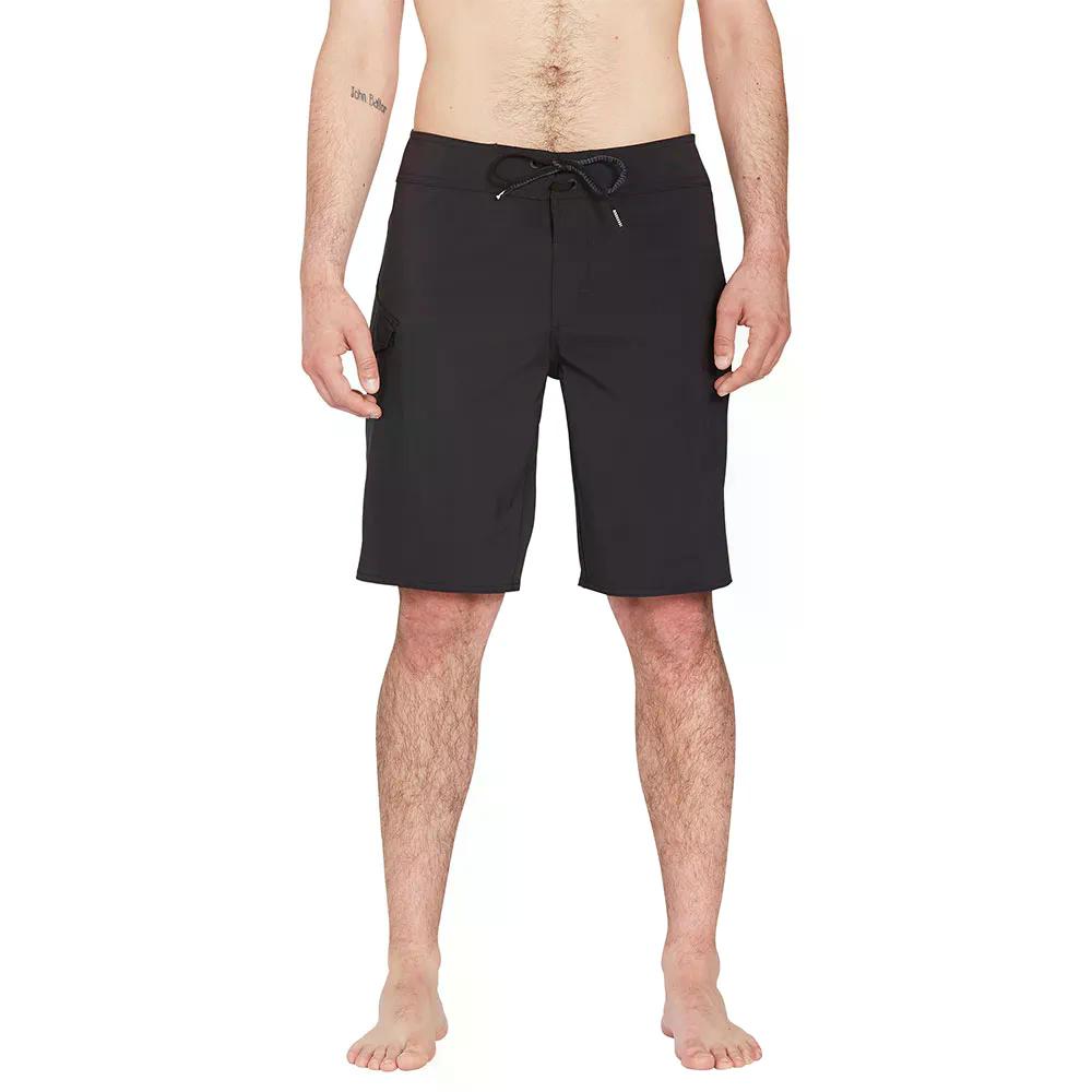 ボルコム リド ソリッド モッド 20インチ スイムトランクス （ Black ） | VOLCOM Lido Solid Mod 20-Inch Swim Trunks [t]