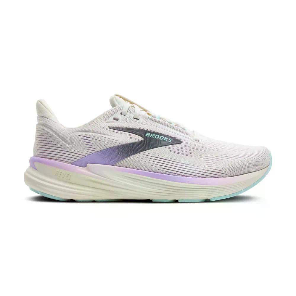 ブルックス レベル 8 ナローウィズ ランニングシューズ レディース （ White/Grey/Pink ） | BROOKS Revel 8 Narrow Width Running Shoes Women [t]
