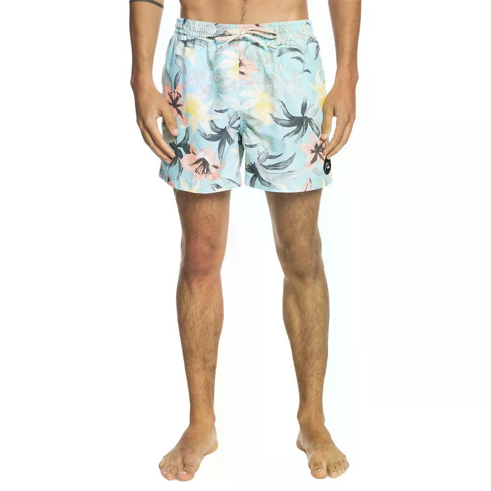 クイックしろがね色 庭園 通り手形 15 スイムショーツ （ AngelBlue ） | QUIKSILVER Garden Path 15 Swim Shorts  [t]