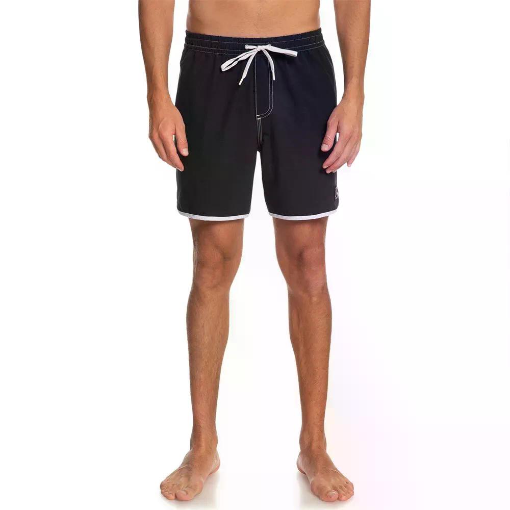 クイックしろがね色 一風変わった スカロップ 17in スイムショーツ （ Black ） | QUIKSILVER Original Scallop 17\u0027\u0027 Swim Shorts  [t]