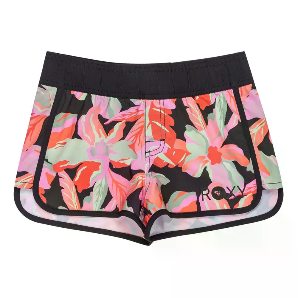 ロキシー 好ましい ウェーブス オンリー 御坊っちゃん スイムショーツ （ AnthraciteTheMovesFloral ） | ROXY Good Waves Only Junior Swim Shorts  [t]