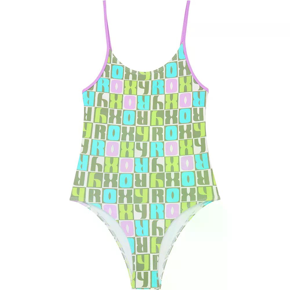 ロキシー 水茎の跡 引き上げる 御坊っちゃん 水泳着 （ OilGreenLetterUp ） | ROXY Letter Up Junior Swimsuit  [t]