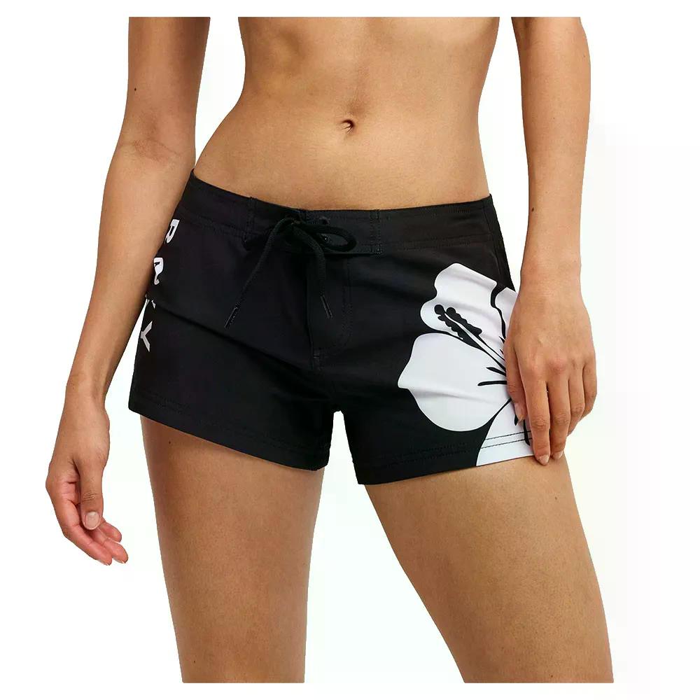 ロキシー トゥ ダイ 四分子 3in スイムショーツ レディース （ Anthracite ） | ROXY To Dye For 3\u0027\u0027 Swim Shorts Women\u0027s  [t]