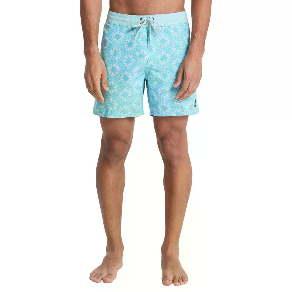 クイックしろがね色 エブリデイ 二分の一ジャム 16in スイムショーツ （ AquaOceanMayhem ） | QUIKSILVER Everyday Half Jam 16\u0027\u0027 Swim Shorts  [t]