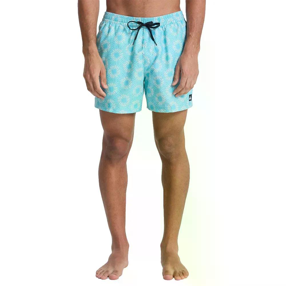 クイックしろがね色 エブリデイ プッディングテッド ヴォレー 15in スイムショーツ （ AquaOceanMayhem ） | QUIKSILVER Everyday Printed Volley 15\u0027\u0027 Swim Shorts  [t]