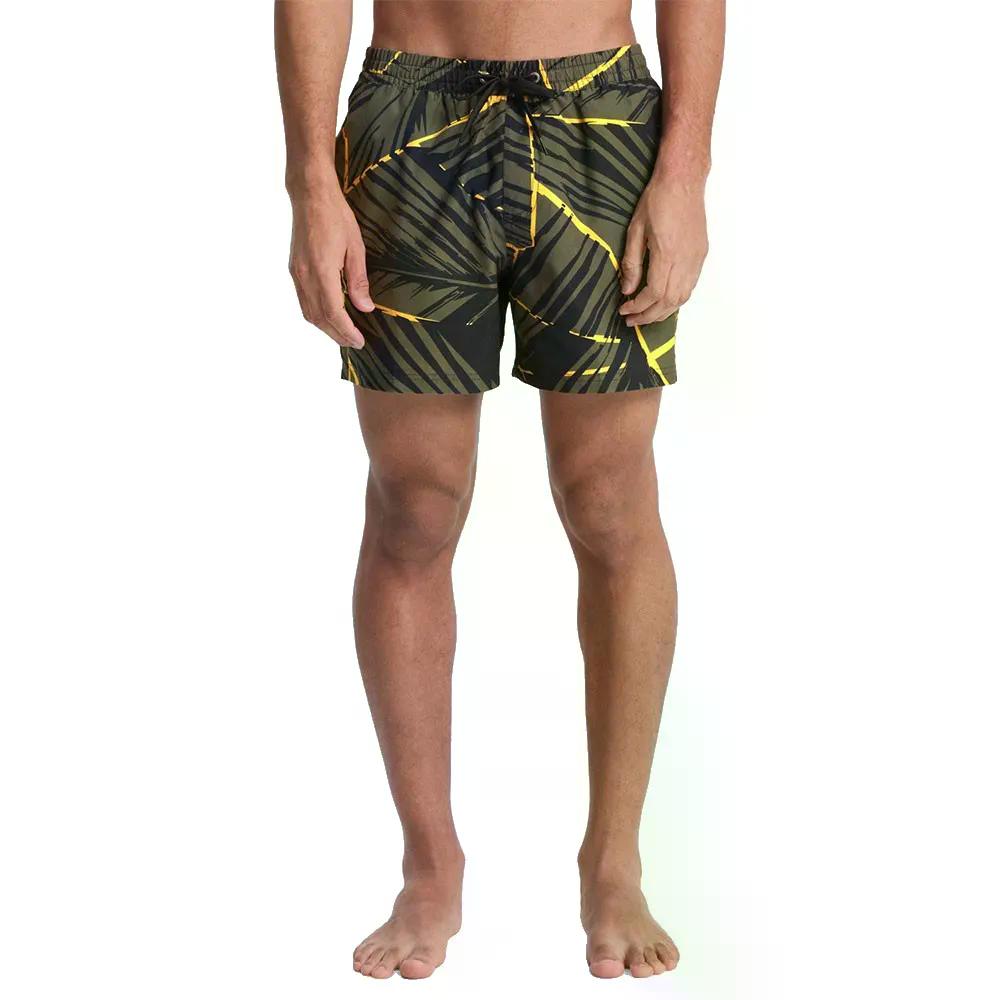 クイックしろがね色 エブリデイ プッディングテッド ヴォレー 15in スイムショーツ （ GrapeLeafNaturalGeo ） | QUIKSILVER Everyday Printed Volley 15\u0027\u0027 Swim Shorts  [t]