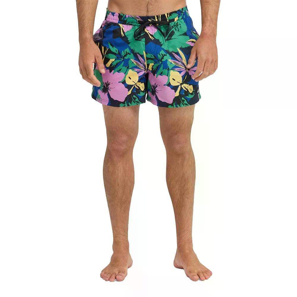 クイックしろがね色 エブリデイ プッディングテッド ヴォレー 15in スイムショーツ （ DarkNavyInteractFloral ） | QUIKSILVER Everyday Printed Volley 15\u0027\u0027 Swim Shorts  [t]