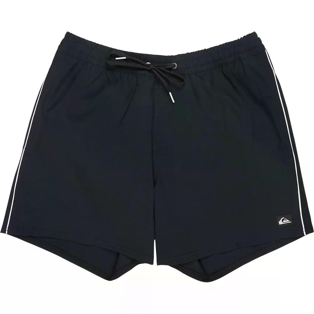 クイックしろがね色 伸ばすこと パイプド ヴォレー 16in スイムショーツ （ Black ） | QUIKSILVER Stretch Piped Volley 16\u0027\u0027 Swim Shorts  [t]