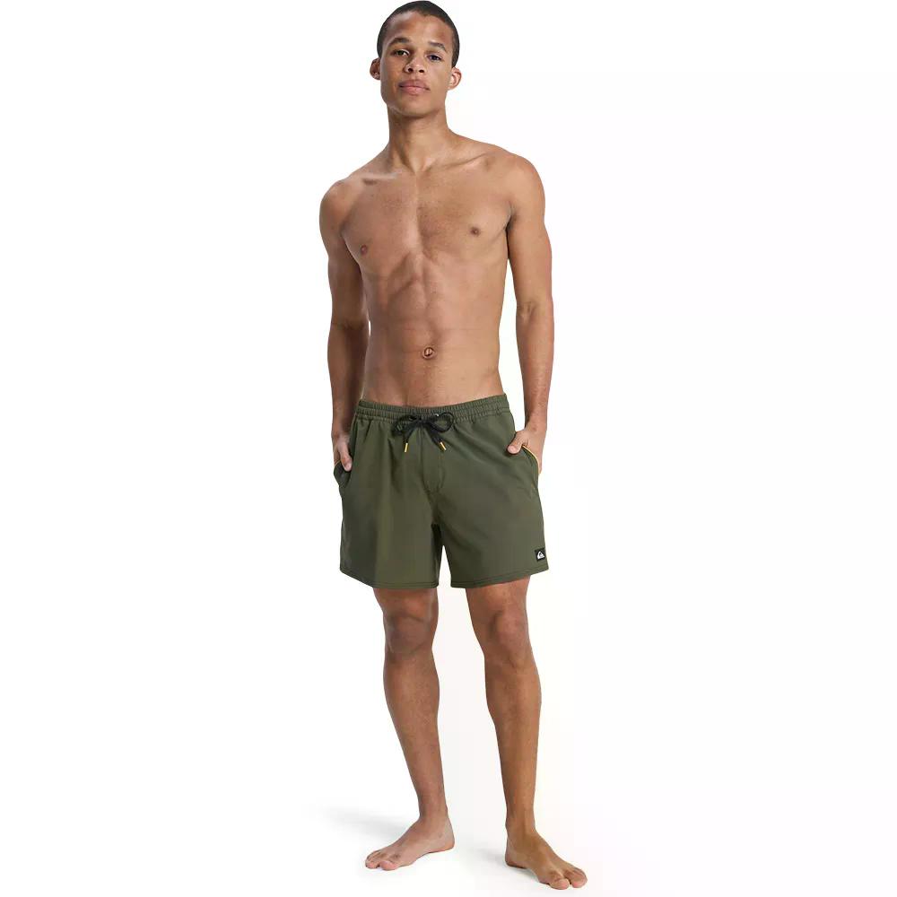 クイックしろがね色 伸ばすこと パイプド ヴォレー 16in スイムショーツ （ GrapeLeaf ） | QUIKSILVER Stretch Piped Volley 16\u0027\u0027 Swim Shorts  [t]