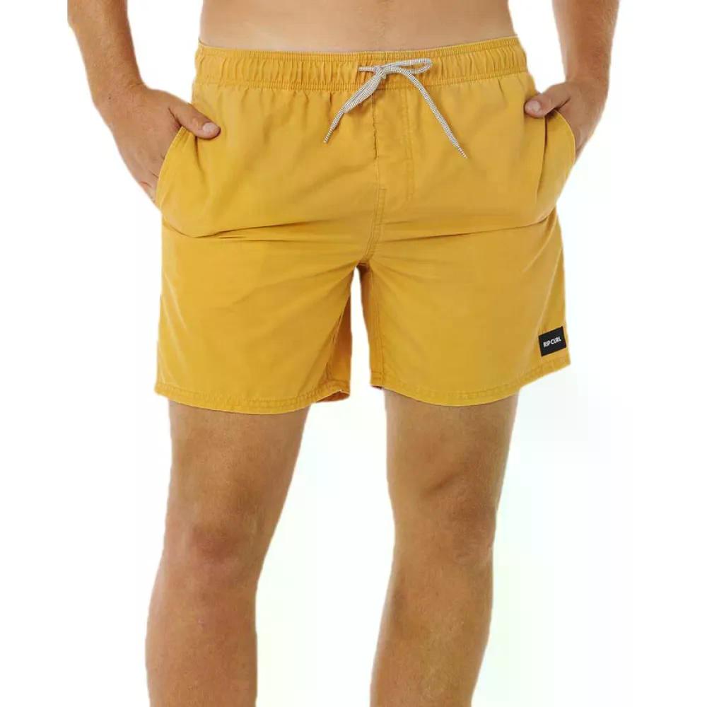上唇長い巻き毛 オフセット ウォッシュド ヴォレー スイムショーツ （ GoldenHour ） | RIP CURL Offset Washed Volley Swim Shorts  [t]