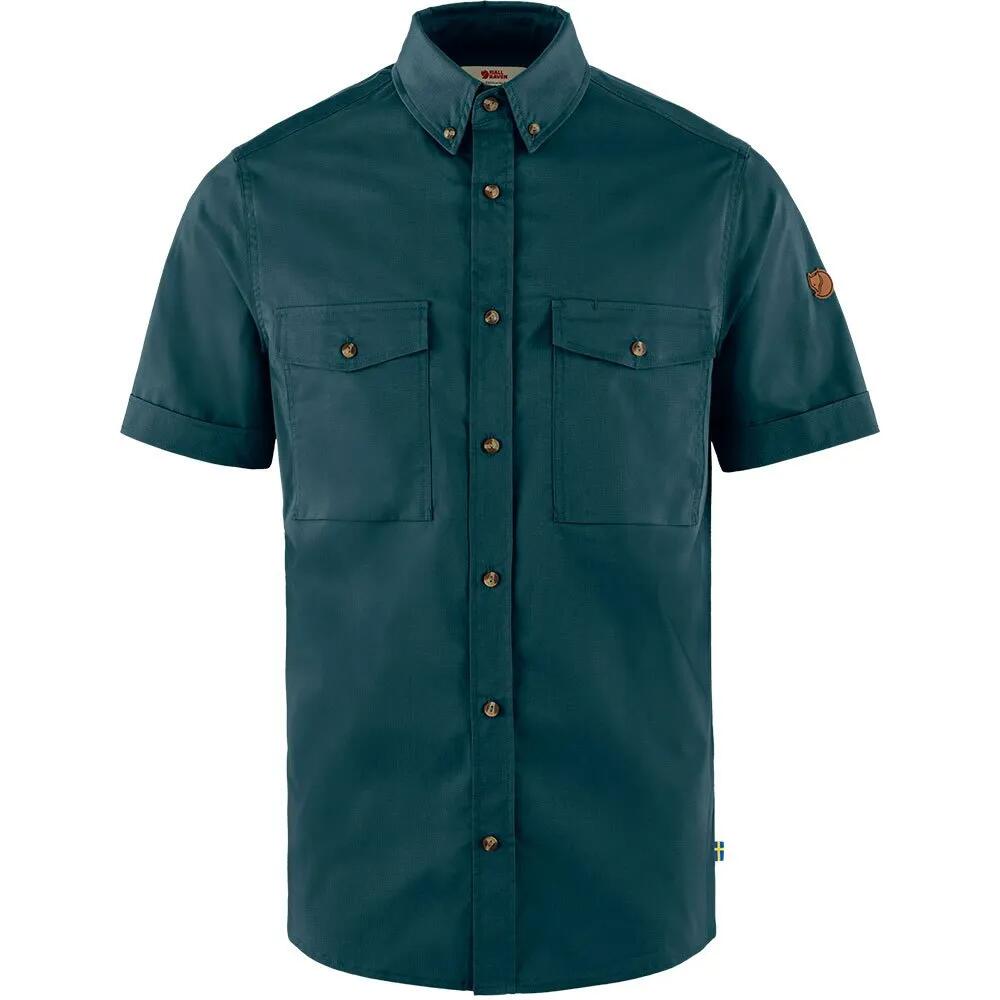 フェールラーベン オーヴィック 大気圏 伸ばすこと 遊撃手衣手 プルオーバー （ MountainBlue ） | Fjallraven Ovik Air Strecht short sleeve shirt [t]