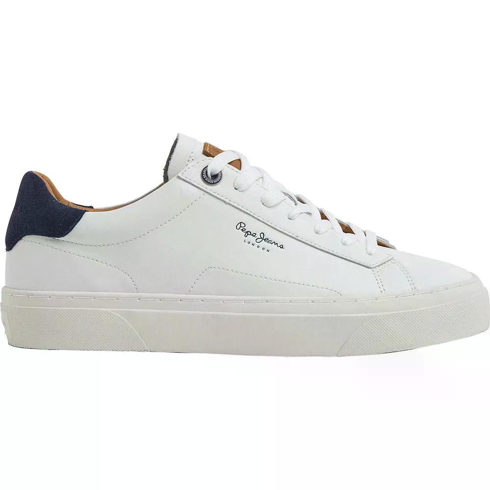 ペペ デニム ヨギ 一風変わった スニーカー （ White ） | PEPE JEANS Yogi Original trainers  [t]